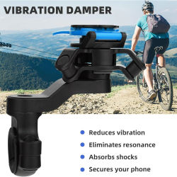 Soporte Universal para Teléfono Inteligente con Amortiguador de Vibraciones para Manillar de Motocicleta, Bicicleta, Trotto, Quad, Scooter