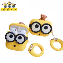 Funda para auriculares Minion, diseño de dibujos animados, personalidad creativa, moda, compatible con Apple AirPods Pro, funda de silicona para AirPods 1/2