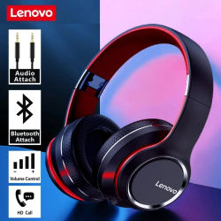 Lenovo HD200 auriculares Bluetooth sobre la oreja plegables auriculares inalámbricos para ordenador cancelación de ruido auriculares estéreo HIFI para juegos