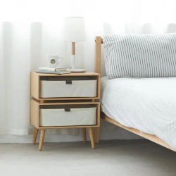 Cómoda sencilla, mueble de almacenamiento para dormitorio infantil, cómoda de madera maciza de bambú