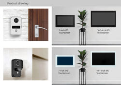 Para adicionar 1 unidad de monitor de videoportero inalámbrico con WiFi y pantalla táctil a color LCD TUYA de 10/7 pulgadas, con 2 cables, para intercomunicador doméstico (no es un conjunto)
