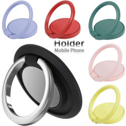 Soporte Universal para anillo de dedo para teléfono móvil, soporte giratorio 360 para teléfono, soporte magnético para coche, pegatina trasera para iPhone 16 15