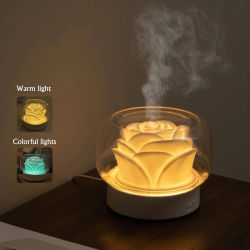 Difusor de Aroma sin BPA, Humidificador de aceite esencial con lámpara LED cálida y de Color, vista de ratón, 400ML