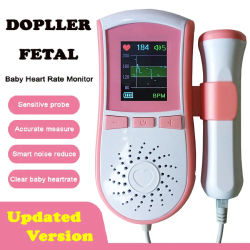 Detector de ritmo cardíaco de bebé con ultrasonido de 3MHz, Monitor ultrasónico de latido del corazón para bebé, Doppler Fetal para embarazo