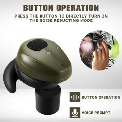 Tapones para los oídos electrónicos Bluetooth 5,3 NRR27dB, protección auditiva para tiro, alcance de tiro, caza