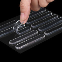 100 unidades de protectores de silicona autoadhesivos transparentes para pared, muebles, puertas de refrigerador, gabinetes, vidrio, amortiguadores silenciosos, almohadillas anticolisión