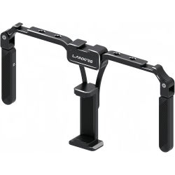 Lanxire Jaula plegable para teléfono, estabilizador de teléfono para grabación de vídeo de bolsillo, plataforma de vídeo para teléfono inteligente con asas para iPhone Samsung