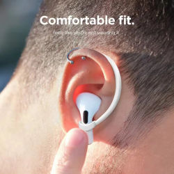Gancho de silicona antipérdida para Apple AirPods 1, 2, 3, 4 Pro, auriculares deportivos, soporte de gancho anticaída, almohadillas para Air Pods 1, 2, 3