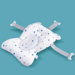 Cojín de aire para ducha para niños, asiento de baño de seguridad para bebés recién nacidos, almohadilla para bañera de bebé, alfombrilla de bañera antideslizante portátil para bebés
