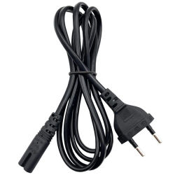 Cable de alimentación UE de 1,5 M, Cable de extensión de alimentación IEC320 C7 de 2 pines para cargador de ordenador portátil Dell, altavoz de Radio de impresora Canon Epson PS4 XBOX One S