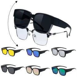 Nuevas gafas de sol polarizadas de moda, gafas graduadas para miopía, gafas portátiles para hombres y mujeres, gafas de conducción de pesca Vintage