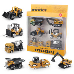 6 unids/set camión de ingeniería de aleaciones cargadora Tractor excavadora modelo de construcción clásico vehículo juguetes educativos para regalos de chico