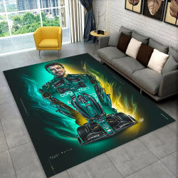 Alfombra de corredor 3D Fernando Alonso 14 F1, alfombra para sala de estar, dormitorio, sofá, felpudo, decoración, alfombra antideslizante para juegos de niños