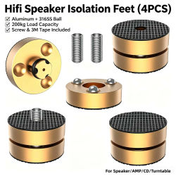4 Piezas de Almohadillas Antivibración para Altavoces HIFI, Amortiguadores de Impactos para Chasis de Amplificador, Soportes de Absorción de Vibraciones