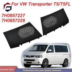 Para VW Transporter T5/T5FL, Nuevo Juego de Paneles de Malla para Altavoces del Tablero, Negro, Izquierdo+Derecho, 7H0857227 7H0857228, Fácil Instalación