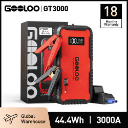 Arrancador de Coches GOOLOO GT3000, Banco de Energía de 12000 mAh, Cargador Portátil, Dispositivo de Arranque Automático de 12 V, Arrancador de Emergencia