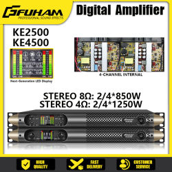 Amplificador de Potencia Digital FUHAM de 8 Ohmios, 2x850W, Clase D, Amplificador de Audio para DJ, Preamplificador de Subwoofer, Amplificador de Altavoces de Línea de 2/4 Canales