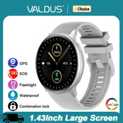 VALDUS VG53 Pro GPS Smartwatch hombre mujer Fitness 100 + deportes batería de larga duración SOS AMOLED reloj inteligente para ios Android BT llamada
