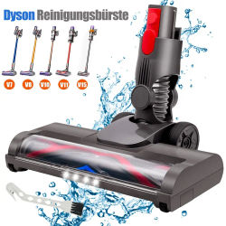 Cepillo compatible con Dyson V7 V8 V10 V11 V15, cepillo para pisos, cepillo de repuesto, accesorios para aspiradora con 4 cepillos ligeros, piezas de repuesto, cepillo turbo para alfombras y pisos