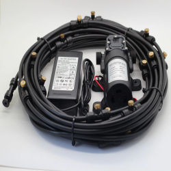 Temporizador de riego de jardín grande de 72W, sistema de riego, boquillas antiniebla, Kit de riego, sistema de riego de plantas con nebulización automática
