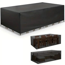 Cubierta antipolvo para muebles de jardín y Patio, tamaño 120, cubierta protectora Rectangular para sofá doble para exteriores