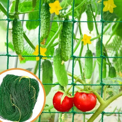 Pérgolas para plantas, red de cultivo de poliéster resistente, red de jardín con malla cuadrada para plantas trepadoras y vegetales