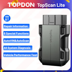 TOPDON TopScan Lite escáner herramienta de diagnóstico inteligente guía de reparación DTC Bluetooth OBD2 lector de código sistema completo prueba activa