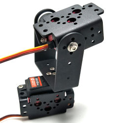 Kit de cardán mecánico de aleación de Metal, manipulador de Robot giratorio MG996 2 DOF para Robot Arduino con Control de Ps2, Kit de bricolaje programable