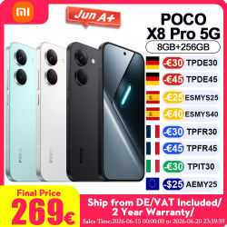 Versión Global POCO X8 Pro, Teléfonos Móviles con HyperCharge de 100W, Carga Inversa de 27W, Pantalla Inmersiva de 6.59'', Smartphone de Alta Resolución de 50MP