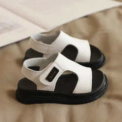 Sandalias para niños, moda para niños, nuevo verano, suela blanda para niños medianos y pequeños, zapatos de playa antideslizantes con punta abierta para bebés