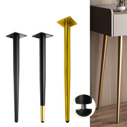 Juego de patas de Metal cónicas para muebles, mesa de comedor alta para pies de mesa, 45-72cm, 4 unidades