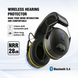 Protector auditivo Bluetooth, orejeras de seguridad con reducción de ruido, protección auditiva con cancelación, auriculares para caza, tiro, tiendas de trabajo