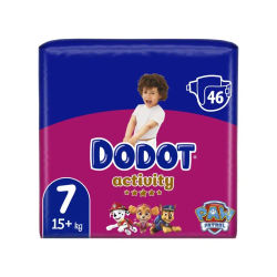 Dodot Activity Talla 7 (+15kg) – 46 Pañales Desechables, Máxima Absorción y Comodidad para Bebés