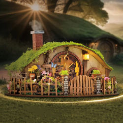 Nuevo DIY anillo mágico de madera Casa casas de muñecas Kits de modelos en miniatura Casa de muñecas hecha a mano con muebles para amigos regalos de cumpleaños