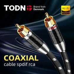 TODN Cable Coaxial de Audio Digital 75ΩHigh End Rca a Rca Cable Estéreo Macho Altavoz Hifi Subwoofer Cable AV TV