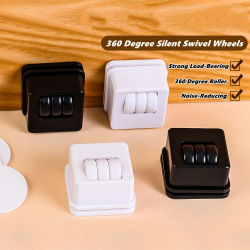 Ruedas giratorias autoadhesivas, soporte de carga fuerte Universal 360, 4 Uds. ° Ruedas giratorias para cajas de almacenamiento de muebles para el hogar