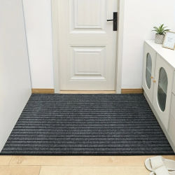 Alfombra de pasillo con parte inferior de goma a rayas de gran tamaño, alfombra para cuarto de lavado, alfombra para exteriores antideslizante y lavable, carpa de área personalizada