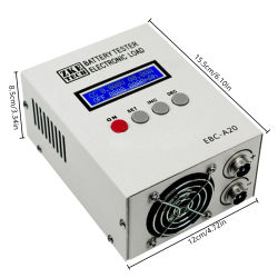 Probador de Capacidad de Baterías de Litio, Analizador Digital de Baterías, Cargador de Descarga de 10A-100A con Prueba de 4 Cables para Baterías de Iones de Litio, LiFePO4 y Plomo-Ácido