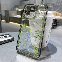 Funda de teléfono con flores y plantas abstractas para iPhone 16 Pro, funda suave transparente para iPhone 13 15 11 12 14 Pro Max 16e 8 7 Plus XR XS X SE