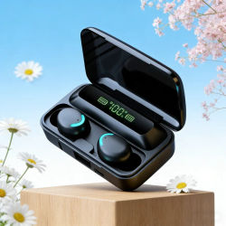 Nuevos Auriculares Bluetooth 9D Estéreo con Bajos Profundos, Auriculares Deportivos Manos Libres con Control Táctil, Auriculares Inalámbricos Tws Resistentes al Agua