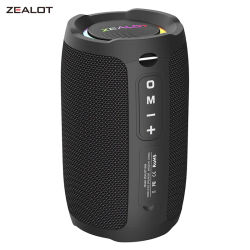 ZEALOT S49 Altavoz Bluetooth portátil 20W IPX7 impermeable potente caja de sonido Bass Boost doble emparejamiento TF, TWS, USB