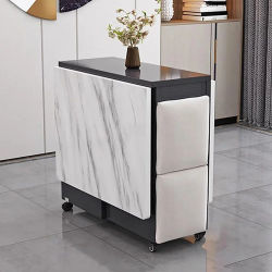 Juego De Mesa De Comedor plegable, 4 sillas, mesa De Comedor De lujo nórdica italiana, decoración sencilla, Mesas Y Sillas De Comedor, muebles De cocina