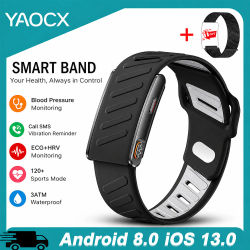 YAOCX: nuevo monitor de actividad física y salud, pulsera inteligente con medición de oxígeno en sangre, presión arterial, lípidos en sangre y electrocardiograma, resistente al agua, para hombres y