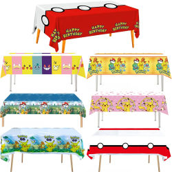 Decoraciones de mesa de Pokémon, cubiertas de mesa desechables con diseño de Pikachu para niños, suministros para fiestas de cumpleaños y baby shower, recuerdos de fiesta de Pokémon