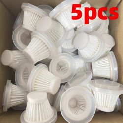 5 filtros HEPA para aspiradora, bolsas de polvo reutilizables de alta eficiencia, ajuste universal para el hogar y el coche, juego de accesorios de limpieza de regalo.