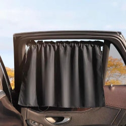 Cortina con ventosa para ventana de coche, cubierta parasol con dibujos animados, parasol universal para ventana lateral, protección UV para niños y bebés