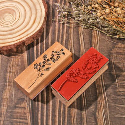 Sellos de goma madera para manualidades, jardín, hogar, álbum de recortes, plantas de hierba Vintage, bricolaje, 1 ud.