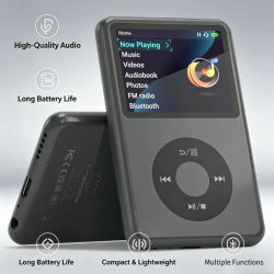 Nuevo Reproductor MP3 Ipod Classic de 64 GB con Bluetooth, Reproductor de Música HiFi Dap con Radio, Video, Walkman Electrónico INNIOASIS Y1