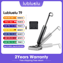 Aspiradora Inalámbrica Inteligente Lubluelu T9 21KPA para Húmedo y Seco 180 ° Mopa ultrafina y plana para pisos duros con pantalla digital