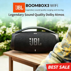 Altavoz Inalámbrico Original JBL Boombox 3, Sonido Profesional, Sistema de 3 Vías, Salida de 160 W, Resistente al Agua IP67, Batería de 24 Horas, Bluetooth 5.3, para Exteriores